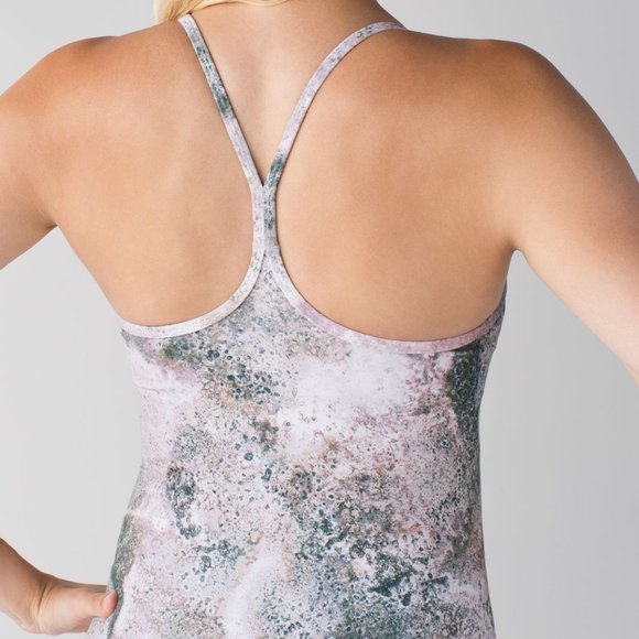 LIKE NEW Lululemon Power Y Tank Luon Sugar Crush Multi Size 4 - Picture 5 of 13